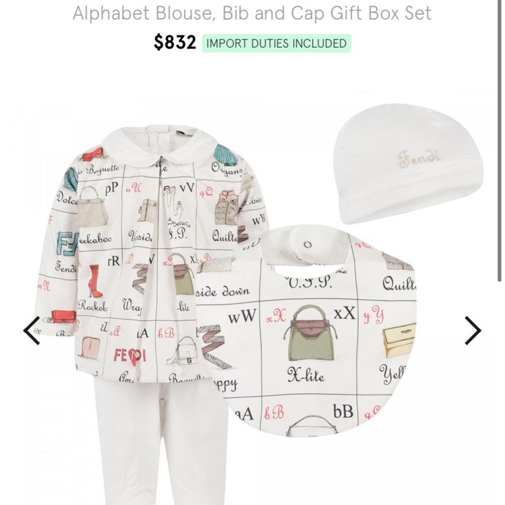 Fendi sleepsuit boy or girl baby-grow 3 piece hat